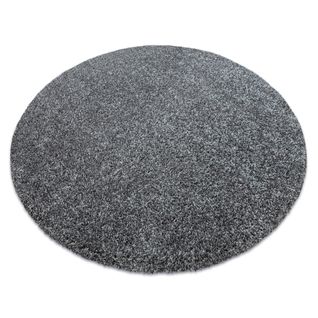 Tapis Moderne Lavable Ildo 71181070 Cercle Anthracite Gris Cercle 80 Cm