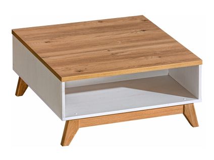 Table Basse Ogden E127, Chêne-pin Anderson, 35x81x81cm, Stratifié, D'angle
