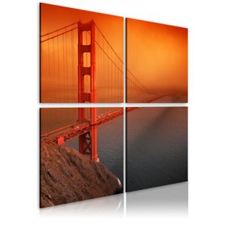 Tableau Imprimé "pont Du Golden Gate : San Francisco" 40 X 40 Cm