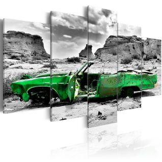 Tableau "voiture Verte Rétro Dans Le Désert Du Colorado" 50 X 100 Cm