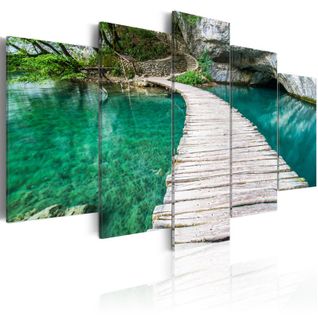 Tableau Imprimé "lac Turquoise" 100 X 200 Cm