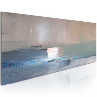 Tableau Peint à La Main "première Vague" 40x100cm