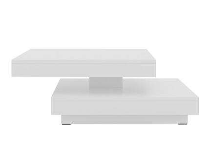 Table Basse Alaïa Rotative 70x70 cm -  Blanc
