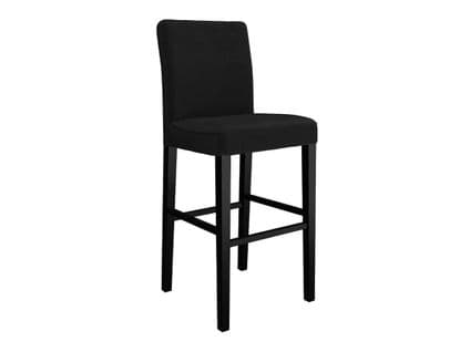 Chaise De Bar Racine 103 En Velours 45x52x105 Cm - Noir