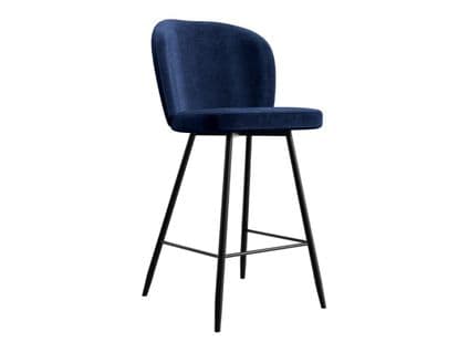 Chaise De Bar Jackson 101 En Tissu 48x54x109 Cm - Bleu