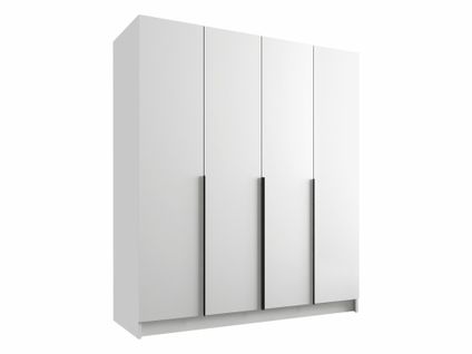 Armoire Atlanta 199, Blanc-noir, 215x200x58cm