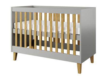 Lit Bébé 60x120 Gris Et Chêne Dream