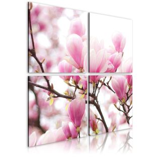 Tableau Imprimé "magnolia Fleurissante" 60 X 60 Cm