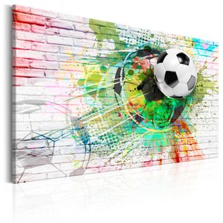 Tableau Imprimé "colourful Sport Football" 60 X 90 Cm