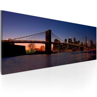 Tableau Imprimé "pont De Brooklyn Panorama" 45 X 135 Cm
