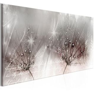 Tableau Imprimé "drops Of Dew Pink Wide" 45x100cm