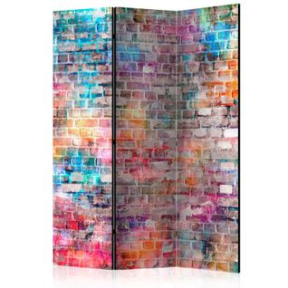 Paravent 3 Volets "colourful Brick" 135x172cm