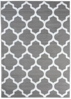 Tapis De Salon Gris Blanc Treillis 200 X 300 Cm Luxury