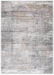 Tapis Salon Chambre Brillant Gris Crème Beige Vintage Moucheté Effet 3d Oeko-tex 140x200 cm