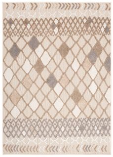 Tapis Extérieur Intérieur Gris Marron Ethno 80x150 cm