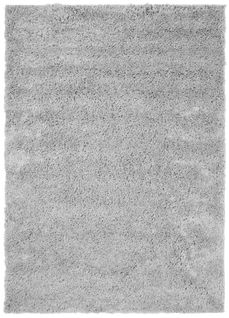 Tapis Salon Gris Unicolore Moelleux Poil Long Shaggy 140 X 200 Cm