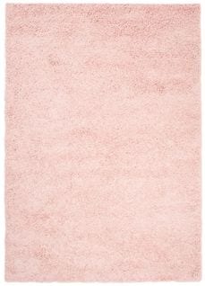 Tapis Salon Rose Uni Moelleux Epais Poil Long Shaggy 160 X 220 Cm