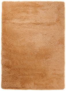 Tapis Salon Chambre Antidérapant Bébé Beige Uni Shaggy Super Doux Doux 120x170 cm