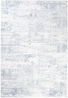 Tapiso Tapis Salon Moderne Bleu Blanc Abstrait Rayures Sky 80x150