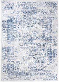 Tapiso Tapis Salon Moderne Bleu Blanc Gris Vintage Doux Sky 200x300