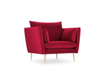 Fauteuil "agate", 1 Place, Rouge, Velours