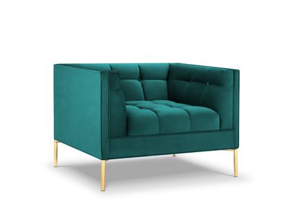 Fauteuil "karoo", 1 Place, Turquoise, Velours