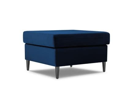 Pouf "moghan", 1 Place, Bleu Roi, Velours