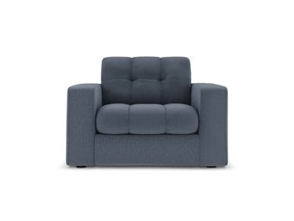 Fauteuil "justin", 1 Place, Bleu Foncé, Tissu Structurel