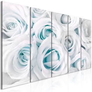 Tableau 5 Panneaux "satin Rose Narrow Turquoise" 90 X 225 Cm