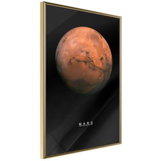 Affiche Murale Encadrée "the Solar System Mars" 40 X 60 Cm Or