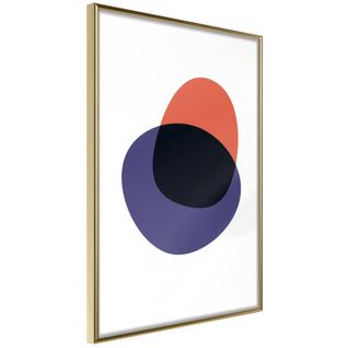 Affiche Murale Encadrée "white, Orange, Violet And Black" 20 X 30 Cm Or