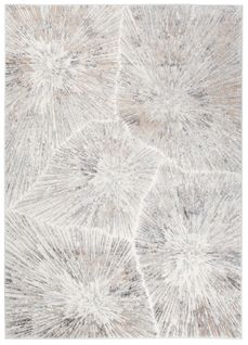 Tapis Séjour Crème Gris Marron Abstrait Doux 140x200 Valley