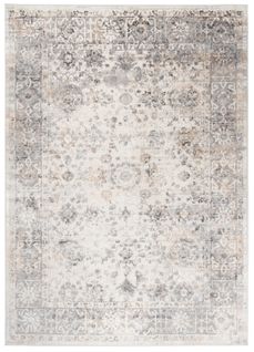 Tapis Salon Chambre Vintage Beige Gris Floral 200x300 Valley