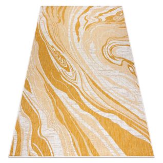 Tapis Sizal Sion Marbre 22169 Tissé à Plat Ecru / Jaune / Beige 180x270 Cm