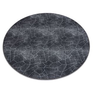 Tapis Stone Cercle Calcul Gris Cercle 150 Cm