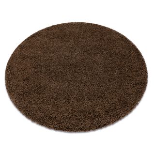 Tapis Soffi Cercle Shaggy 5cm Marron Cercle 100 Cm