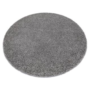 Tapis Soffi Cercle Shaggy 5cm Gris Cercle 80 Cm