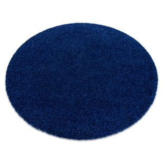 Tapis Soffi Cercle Shaggy 5cm Bleu Foncé Cercle 120 Cm