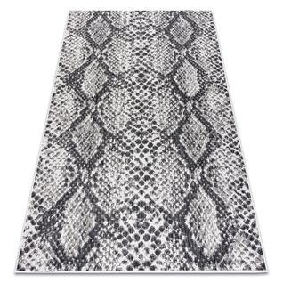 Tapis Sizal Sion Peau De Serpent 22162 Tissé à Plat Ecru / Noir 160x220 Cm