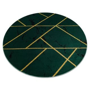 Tapis Emerald Exclusif 1012 Cercle - Glamour, Élégant Marbre, Géométrique Bouteill Cercle 120 Cm