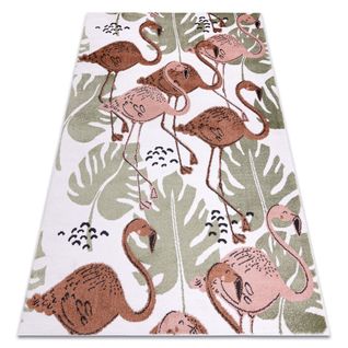 Tapis Fun Flami Pour Enfants Flamants Roses Crème 280x370 Cm