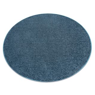 Tapis Cercle Indus Bleu Foncé 75 Plaine Mélange Cercle 100 Cm
