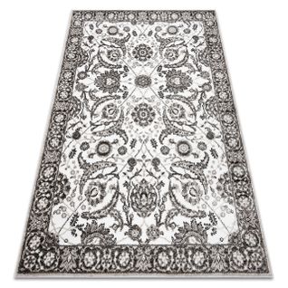 Tapis Mateo 8037/944 Moderne Cadre, Fleurs - Structurel Gris / Beige  160x220 Cm