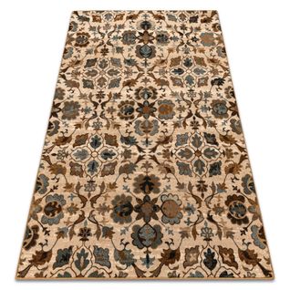 Tapis En Laine Omega Amalfi Fleurs Sépia 200x300 Cm