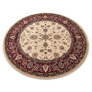 Tapis En Laine Omega Cercle Aries Fleurs Rubis Clair Cercle 200 Cm