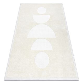 Tapis Moderne Mode 8598 Géométrique Crème 80x150 Cm