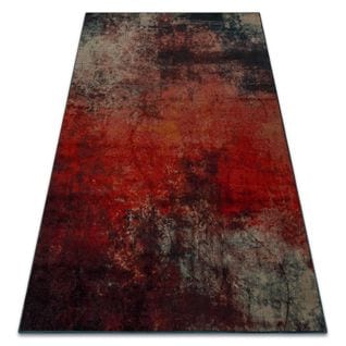 Tapis En Laine Omega Togo Abstraction Rouge 200x300 Cm