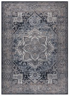 Tapis Salon Marron Gris Ornamental Floral Ritz 300x400cm