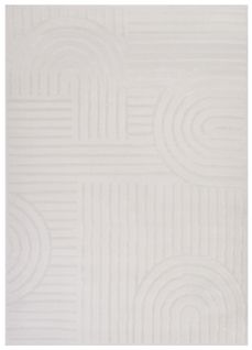 Hygge Moderne Crème Blanc Géométrique 3d Oeko-tex 120x170cm