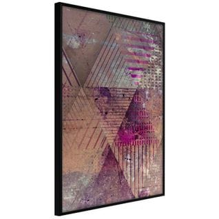 Affiche Murale Encadrée "pink Patchwork Ii" 30 X 45 Cm Noir